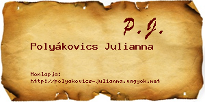 Polyákovics Julianna névjegykártya