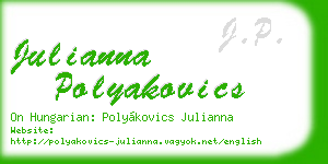 julianna polyakovics business card