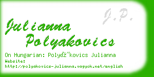 julianna polyakovics business card